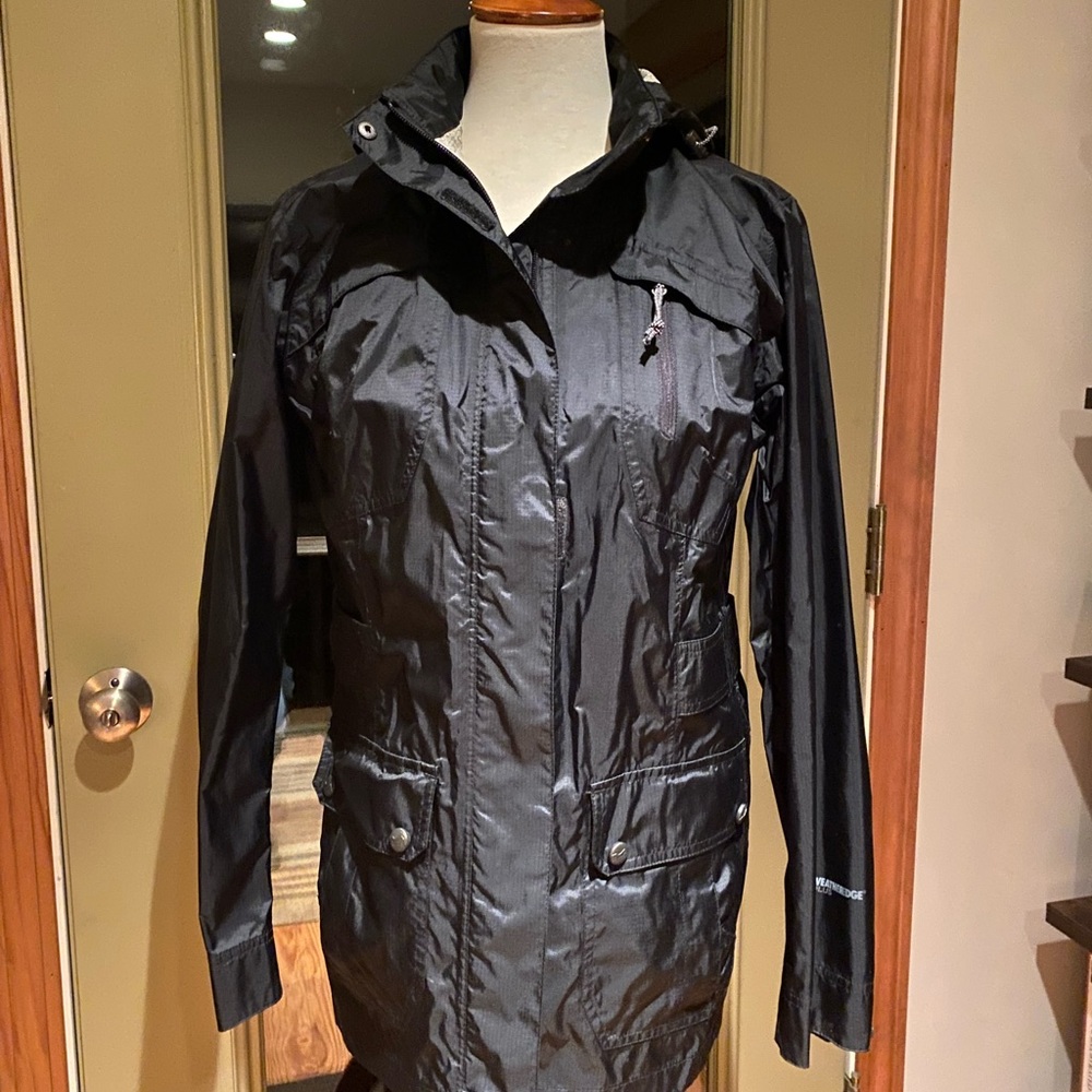 EUC EDDIE BAUER BLACK RAIN JACKET S